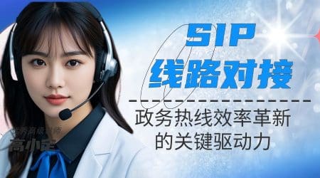 SIP线路对接：政务热线效率革新的关键驱动力​
