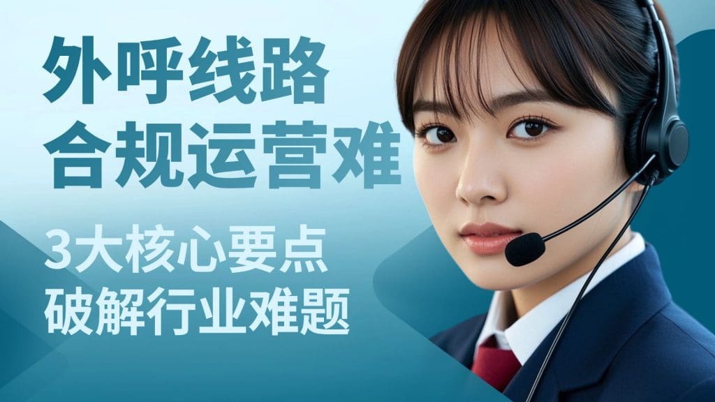 外呼线路合规运营难？3大核心要点破解行业难题​