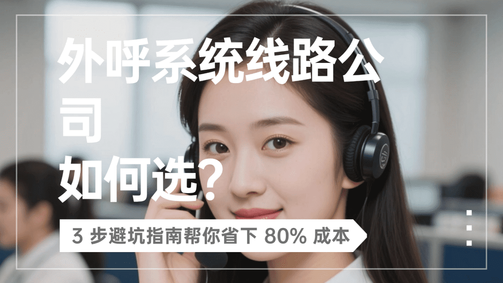 外呼系统线路公司如何选？3 步避坑指南帮你省下 80% 成本