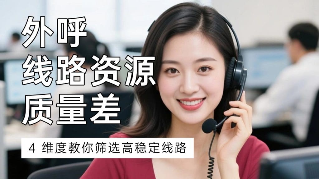 外呼线路资源质量差？4 维度教你筛选高稳定线路
