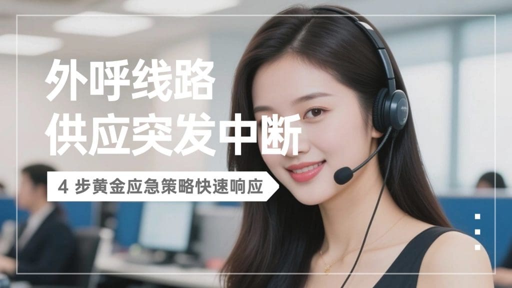 外呼线路供应突发中断？4 步黄金应急策略快速响应​