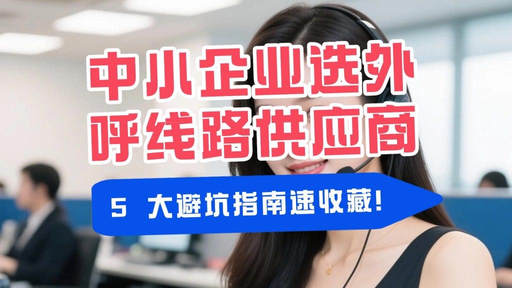 中小企业选外呼线路供应商，5 大避坑指南速收藏！