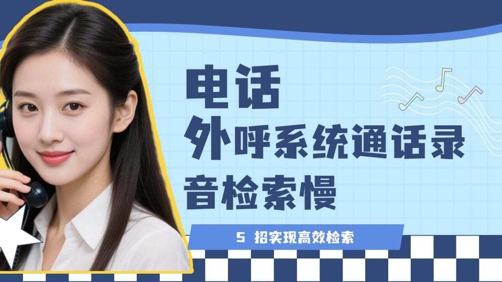 电话外呼系统通话录音检索慢？5 招实现高效检索